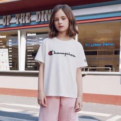 Champion 儿童纯棉短袖T恤运动风潮牌户外亲肤舒适简约