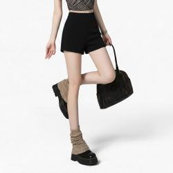 FOREVER 21 辣妹风罗马短裤女高腰修身显瘦弹力热裤百搭夏季裤子