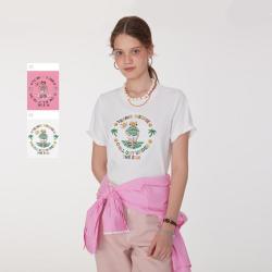 TEENIE WEENIE 小熊女装圆领T恤夏季休闲活力俏皮时髦个性轻薄宽松短袖