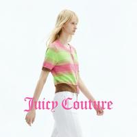 Juicy Couture 夏款撞色纱线合体半袖针织衫女