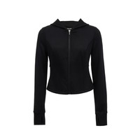 VERO MODA VEROMODA短外套女2026秋季新款正肩连帽长袖套指薄绒拉链上衣
