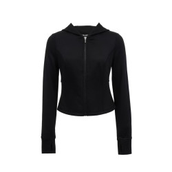 VERO MODA VEROMODA短外套女2026秋季新款正肩连帽长袖套指薄绒拉链上衣