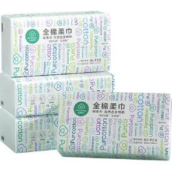 全棉时代 一次性洗脸巾80抽*4包
