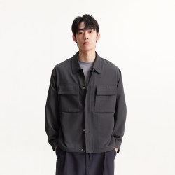 杰克琼斯 双侧袋盖贴袋 男士外套