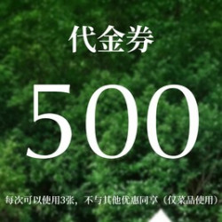 500元代金券|限3张
