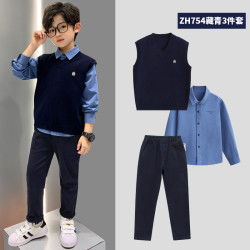 中班仔男童套装儿童帅气中大童秋季2026洋气男孩童装男童ZH754