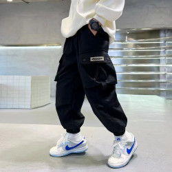 男童工装裤春秋款2026新款秋季男孩中大儿童秋装休闲裤酷帅韩版潮