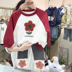 儿童春秋款卫衣分体裤套装2026新款上衣裤子宝宝洋气休闲卫衣套装