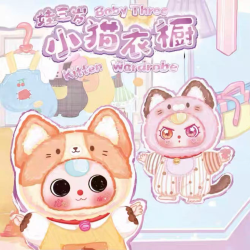 大漂亮潮玩正版娃三岁小猫衣橱毛绒
