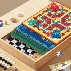 天才之路 国风多功能棋10合1棋