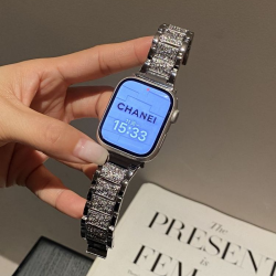 表带哥 适用于iwatchs11金属表带夏天s9苹果手表腕带镶钻apple watch10
