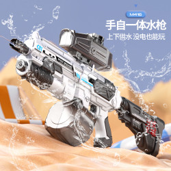M4大容量电动连发高压水枪夏日戏水玩具
