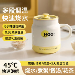 蓝小爸 婴儿陶瓷锅煮粥小锅小型电炖锅家用全自动多功能电锅隔水电煮锅