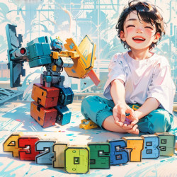 10个数学变形玩具汽车大合体机器人儿童金刚益智数學男孩科学早教