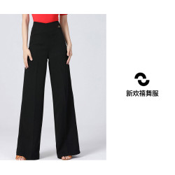 广场舞阔腿裤拉丁舞服高腰交谊舞跳舞裤子吉特巴裤