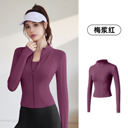 户外运动外套长袖跑步修身显瘦高弹健身瑜伽服上衣夹克女士外套