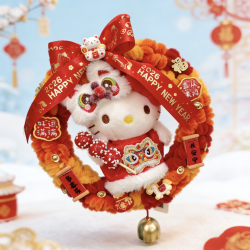 尚绒坊 正版HelloKitty包包挂件新年花环春节礼物闺蜜挂件挂饰