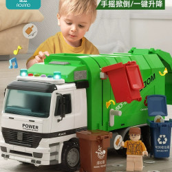 儿童手摇仿真大号垃圾车玩具分类桶环卫车工程玩具垃圾车儿童玩具