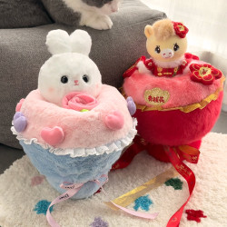 可爱公主兔子变身花束玩偶毛绒玩具公仔有钱花礼物女生情人节