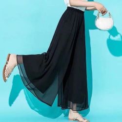 薄款裙裤爆款显瘦阔腿裤女民族风跳舞2026裤子夏季黑色