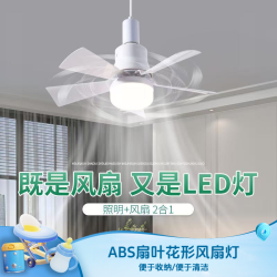 家用E27螺口风扇灯大风力餐厅现代一体遥控卧室螺口风扇灯LED灯具