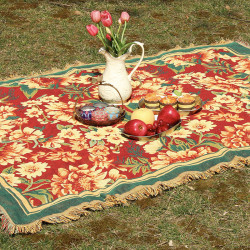 毯子/美式田园风向日葵沙发涤棉盖毯搭巾春夏午睡盖毯