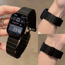新款iwatch表带轻薄磁吸折叠扣适用苹果手表s9apple watchs87男女