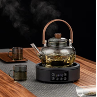 电陶炉煮茶多功能家用保温蒸茶圆形围炉煮茶烤红薯烤枣炖银耳汤
