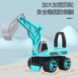 挖挖机男宝女宝都可以坐的手动挖机彩灯光儿歌音乐玩具滑行DP