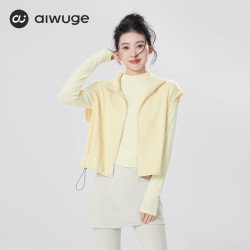 艾舞戈 舞蹈服上衣女秋冬加绒保暖马甲成人芭蕾舞练功服上衣外套
