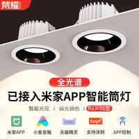 梵耀 已接入米家App智能筒射灯嵌入式客厅无主灯防眩筒灯天猫精灵调光