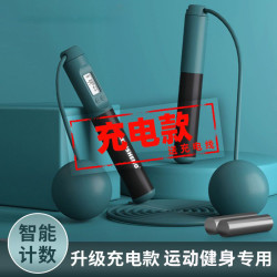伽话 计数运动跳绳充电无绳大球PVC加粗钢丝绳健身不打结