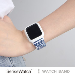 iSeriseWatch 适用apple watchs11苹果尼龙透气表带运动弹力编织