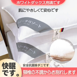 日本羽丝绒枕头单人家用全棉枕芯五星级酒店枕头