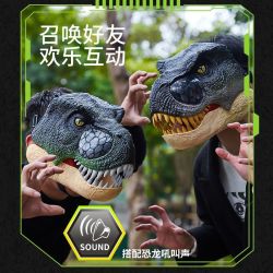 儿童面具霸王龙迅猛龙头套仿真叫声穿戴面具恶搞面具头套角色扮演