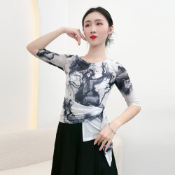 衡美 古典舞服气质修身长袖上衣成人中国风现代舞民族舞服装练功服女