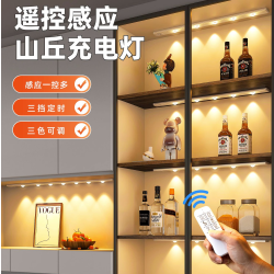 充电遥控人体感应灯无线免接线橱柜鞋柜玄关灯带led酒柜感应灯