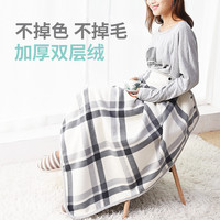 出口外贸多功能吸湿发热披肩盖毯珊瑚绒披肩毛毯办公室午睡小毛毯