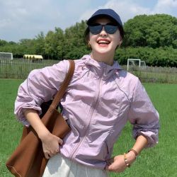 -瑜伽运动休闲连帽防晒冲锋衣外套女2026春季新款高级感上衣2511