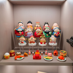 欢喜小神仙摆件各路财神家居摆件发财位办公桌展示柜送人创意礼物