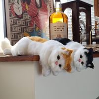 可爱小猫网红猫爪猫咪毛绒玩具小玩偶立体车载客厅卧室装饰摆件