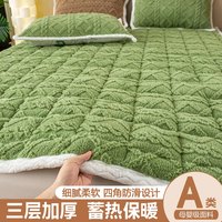 冬季牛奶绒床垫软垫加绒加厚立体提花家用床护垫学生宿舍床褥垫子