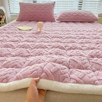 牛奶绒床垫垫褥冬季床褥垫保暖加厚软垫家用垫被毛毯垫子加绒褥子