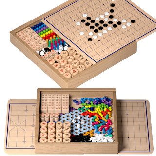 天才之路 多功能棋五合一七合一三十六合一版飞行棋五子棋多合一