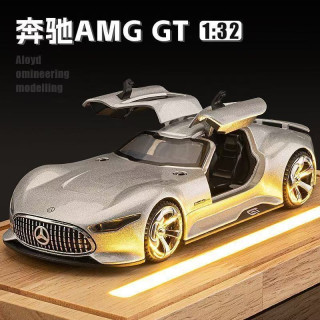 植物大战僵尸 鸥翼门奔驰AMG-GT VISINN仿真合金汽车模型玩具摆件