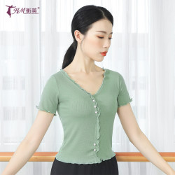 衡美 古典舞练功服女修身长袖套指身韵形体训练服装中国现代舞上衣秋冬