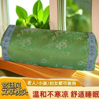 ZHY782中国风锦缎可调节宫廷枕头中式艾草护颈枕头