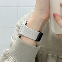 适用苹果iwatch9/8手表带纯色硅胶磁吸表带ultra/2舒适applewatch