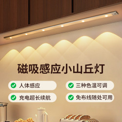 充电人体感应灯自粘无线免接线橱柜鞋柜玄关酒柜灯感应灯带感应灯