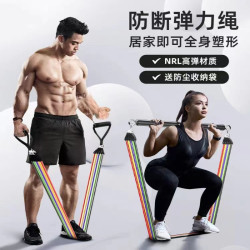 世崛 拉力绳阻力带健身男胸肌运动训练器材开背练肩多功能弹力绳子家用